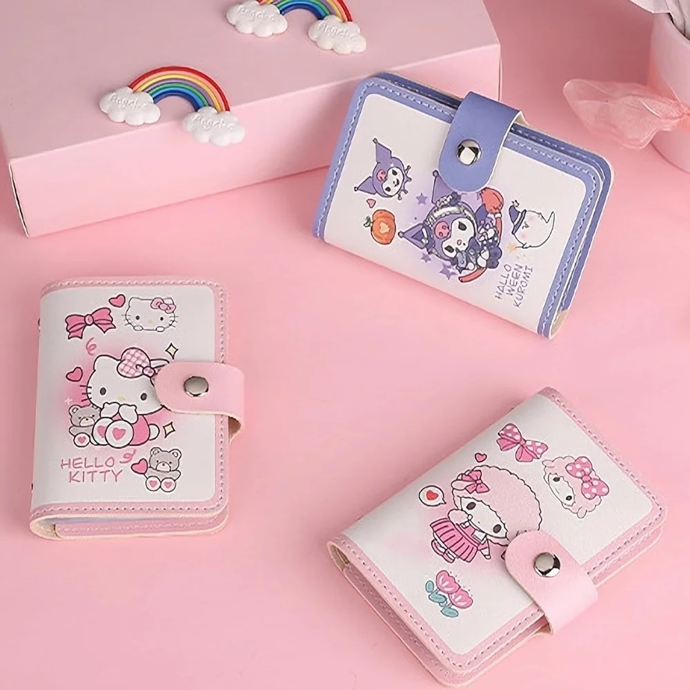 Kuromi Halloween Wallet with Keychain - Lavender and Cream
